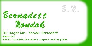 bernadett mondok business card